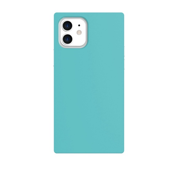 Square Teal Phone Case for iPhone 12 / 12 Pro  NWT - Picture 1 of 5